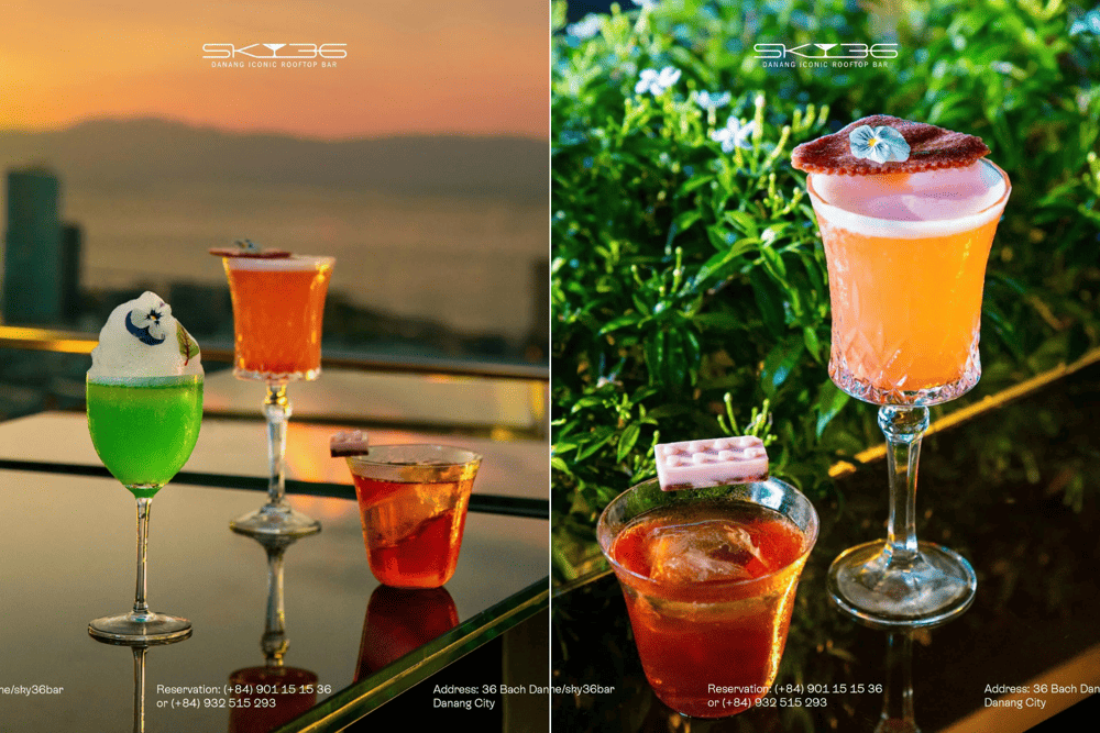 Savor signature cocktails crafted to perfection while enjoying the breathtaking views at Sky36 (Source: SKY36 - Rooftop Nightclub)